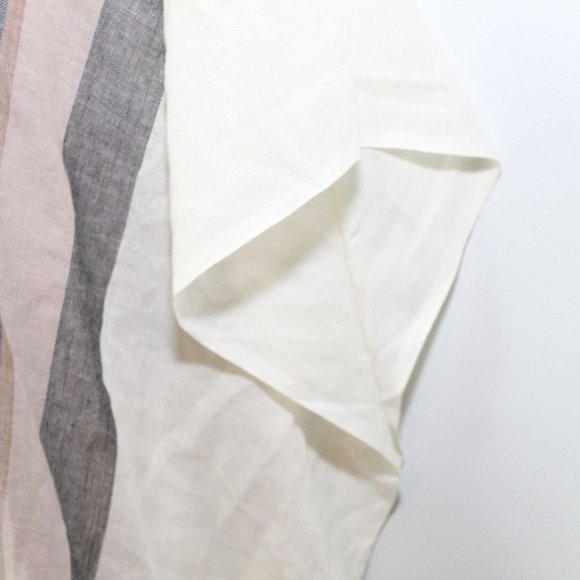 NWT ECHO Striped Beach Caftan Maxi Swim Cover White Tan Size L/XL H13276 - Picture 6 of 12